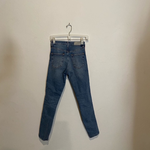 Zara red blue stripe side skinny jeans - Picture 7 of 7